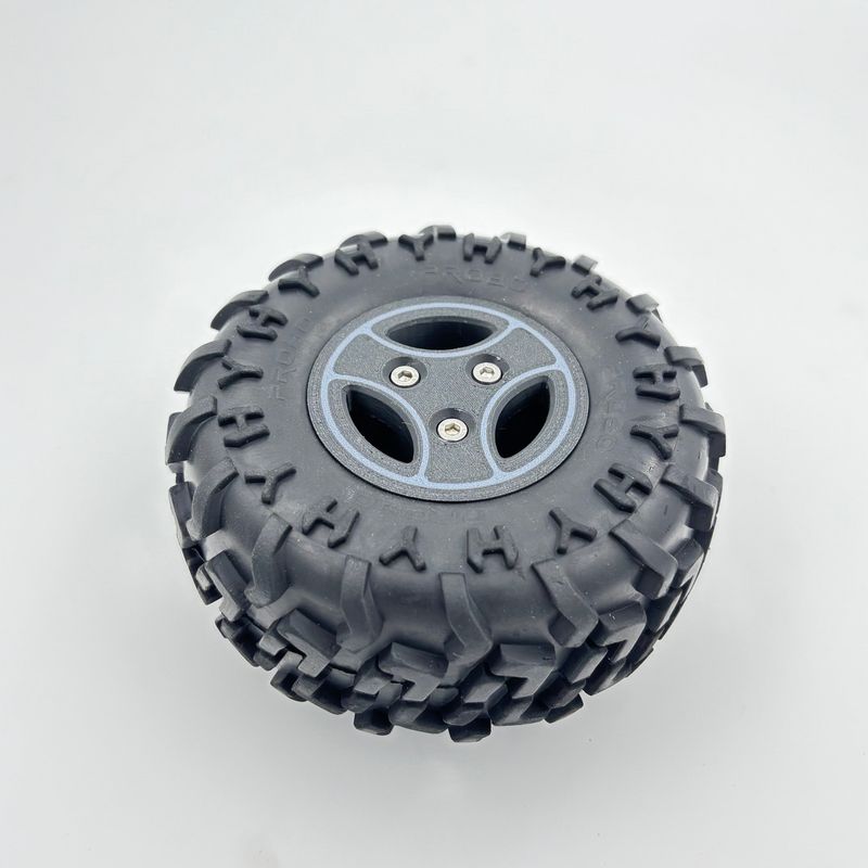 125mm Heavy Duty High Density RC Rubber Wheel With Flange for 6mm Shaft Motors — view 3