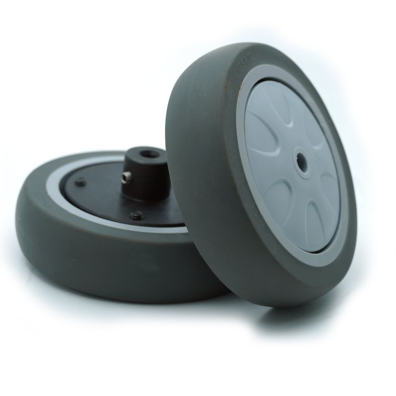 Heavy-Duty 125x32mm Wheel/tyre for 6mm Shaft 2 Nos — view 1