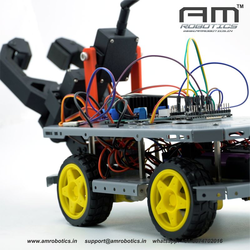 AM ROBOTICS ESP32-CAM Based Pick and Place surveillance Robot Kit — view 2