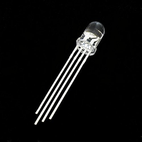 RGB CLEAR LED 4PIN Light Emitting Diodes Round through hole - (5MM COMMON ANODE) 10PCS — view 3