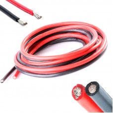 High Quality Ultra Flexible 8AWG Silicone Wire 1m (Red) + 1m (Black) — view 1