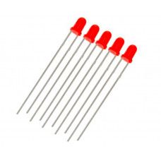Red LED - 3mm Diffused - 5 Pieces Pack — view 1