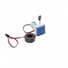 Blue AC50-500V 0-100A 22mm AD16-22FVA Square Cover LED Voltage/Current Dual Display Indicator with Transformer — view 1
