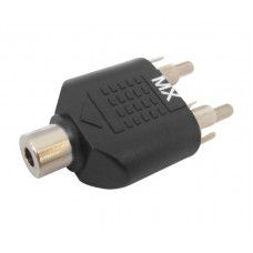 MX 2 RCA Male Plug To MX EP Stereo Female Socket 3.5mm Connector (MX-3166) — view 1