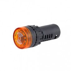 Yellow AC/DC36V 16mm AD16-16SM LED Signal Indicator Built-in Buzzer — view 1