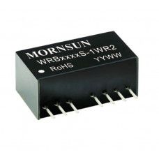 WRB0524S-1WR2 Mornsun 5V to 24V DC-DC Converter 1W Power Supply Module - Ultra Compact SIP Package — view 1