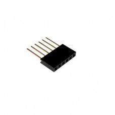 6 Pin Female 11mm tall stackable Header Connector for Arduino — view 1