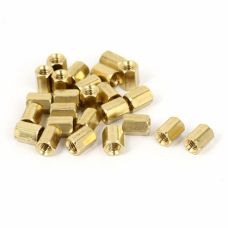 M4 X 5 mm Female to Female Brass Hex Threaded Pillar Standoff Spacer – 2 Pieces pack — view 1