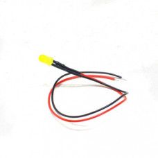 3V Yellow LED Indicator 3MM Light with 20cm wire (Pack of 5) — view 1