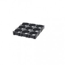 3 X 3 18650 Battery Holder with 18.5mm Bore Diameter — view 1