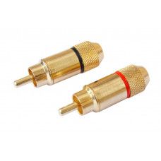 MX RCA Male Connector Gold Plated Pair (MX-871) — view 1