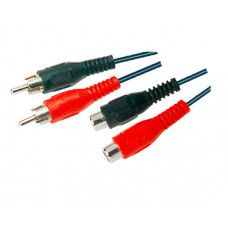 MX 2 RCA Male Plug To MX 2 RCA Female Socket Cord 1.5 Meter (MX-779) — view 1