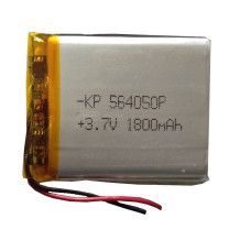 3.7V 1800mAH (Lithium Polymer) Lipo Rechargeable Battery Model KP-564050 — view 1