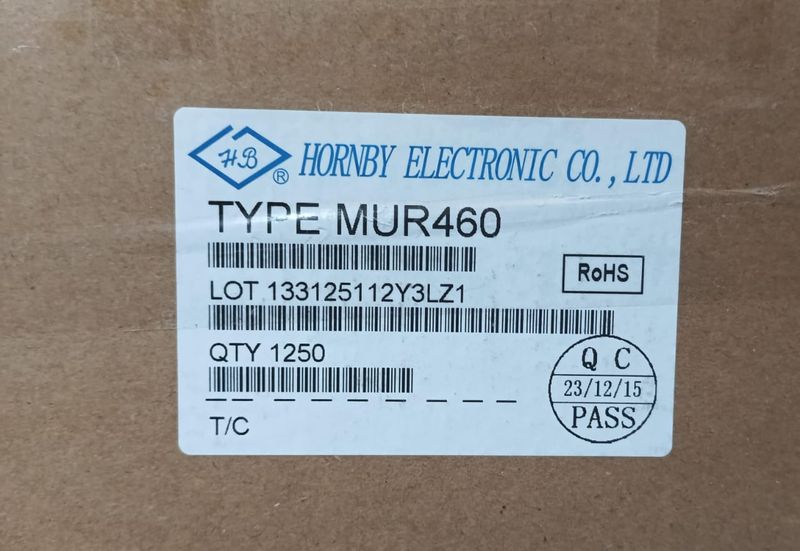 MUR460 HORNBY DIODE 4A 600V ULTRAFAST RECTIFIER ETA1580 — view 2
