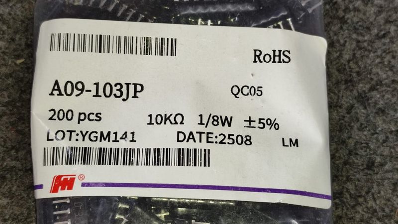 A09-103JP 10K OHM 9 PIN Network Resistor 1/8W 5% ET10164 — view 2