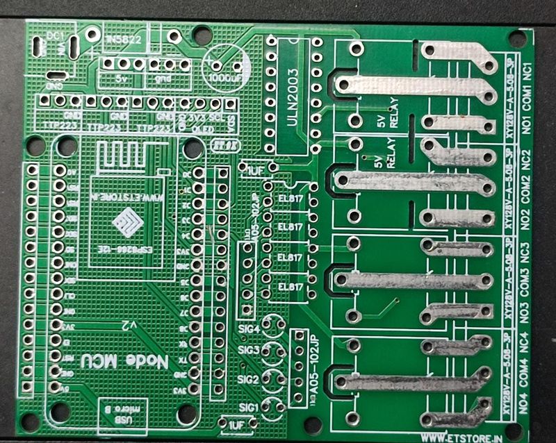 FOR PCB NodeMCU WITH 3 Channel Relay Board 85X69mm ET6248 — view 1