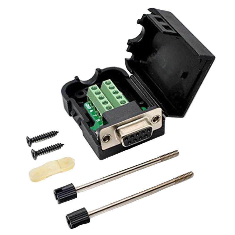 DB9 Female Terminal to RS232 RS485 Serial Conversion Board with Case — view 1