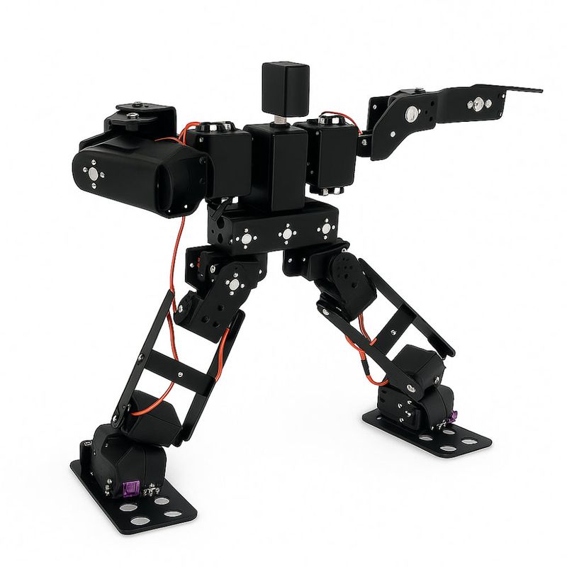 15 DOF DIY Biped Robot, Leg Robot Servo Motor Metal Bracket (NO Servo) — view 2