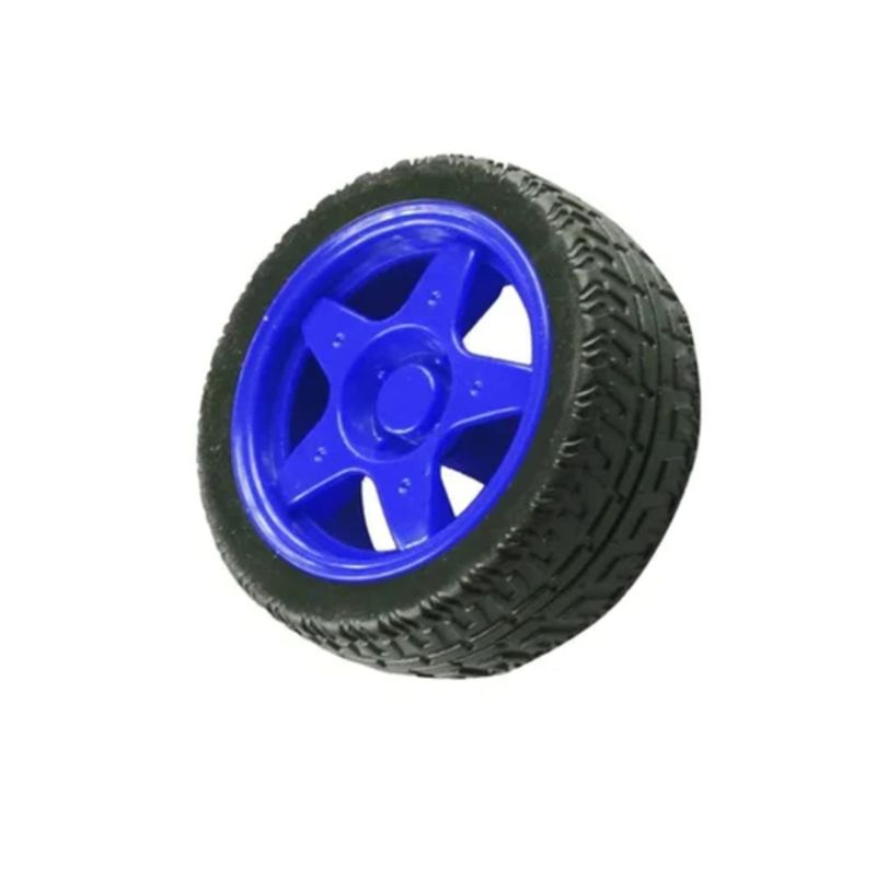 Blue 65mm TT BO Motor Robot Wheel — view 3