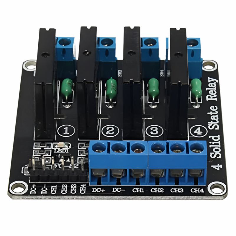 4 Channel 5V SSR Solid State Relay Module 240V 2A Output with Resistive Fuse — view 2