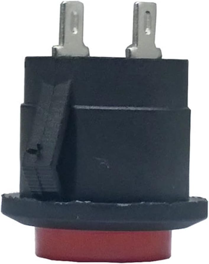 16MM 2 Pin Self-Reset Round Cap Push Button Switch - Red/Black — view 2