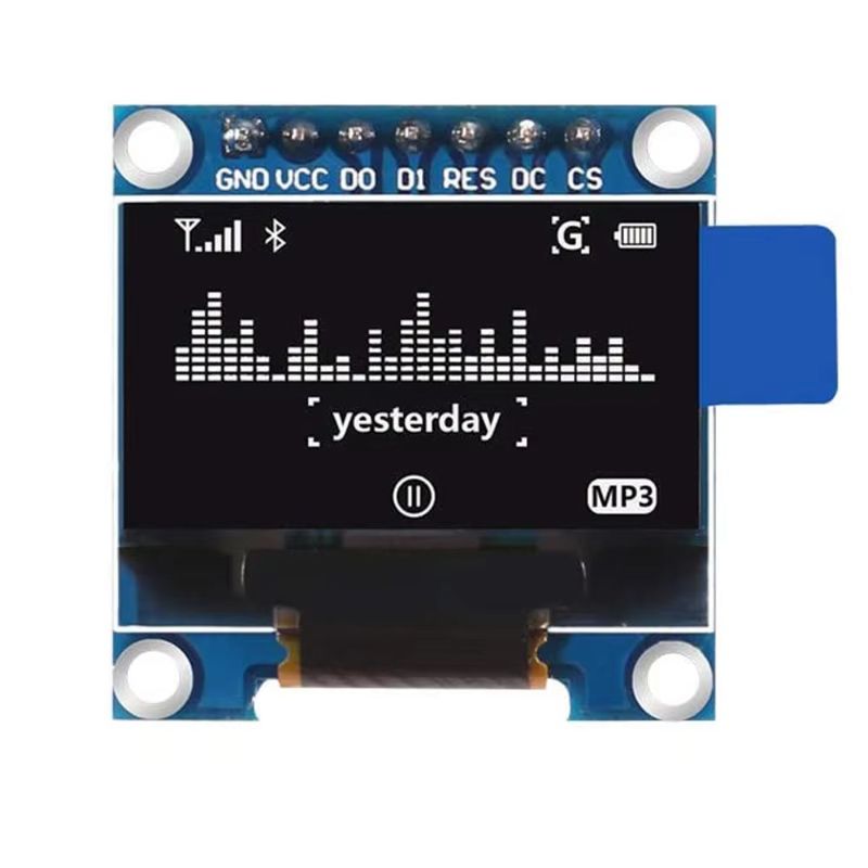 0.96 inch OLED Display Module SPI I2C IIC 128×64 7 Pin White — view 1