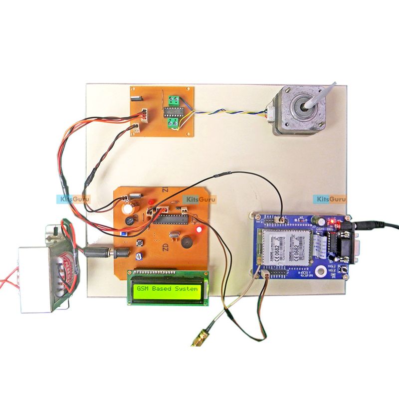 SMS based Speed and direction control of stepper motor — view 1