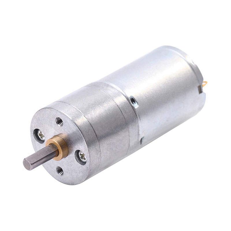 25GA370 12 RPM 6V 25mm Diameter DC high torque Center Shaft D-Type geared motor — view 1