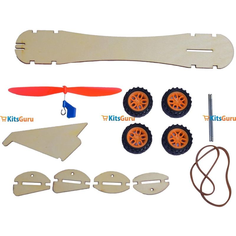 DIY Rubber Band-Powered Car – Hands-On Science Assembly Kit — view 3