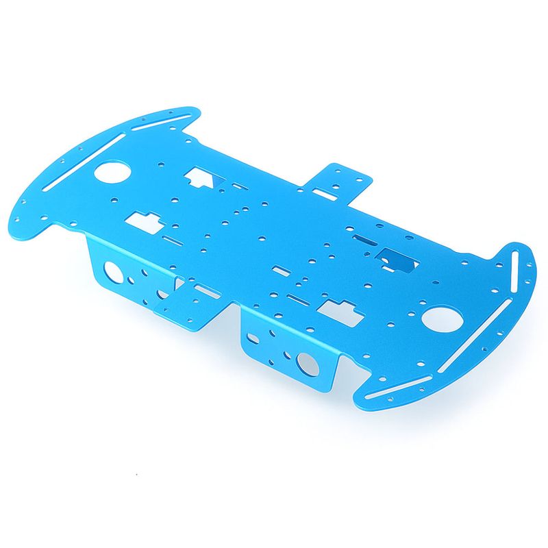 4WD 1.5mm Aluminum Alloy BO motor Robot Chassis Bottom Plate (with Motor Bracket) — view 1