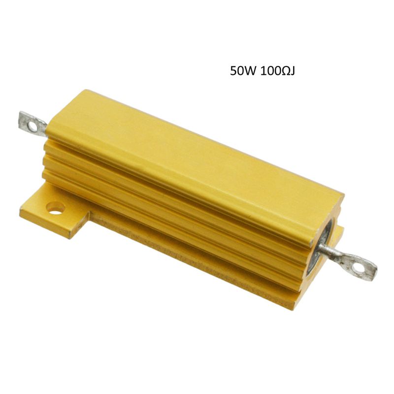 Gold Aluminum Shell High Power Resistor 100R 50 Watt — view 2