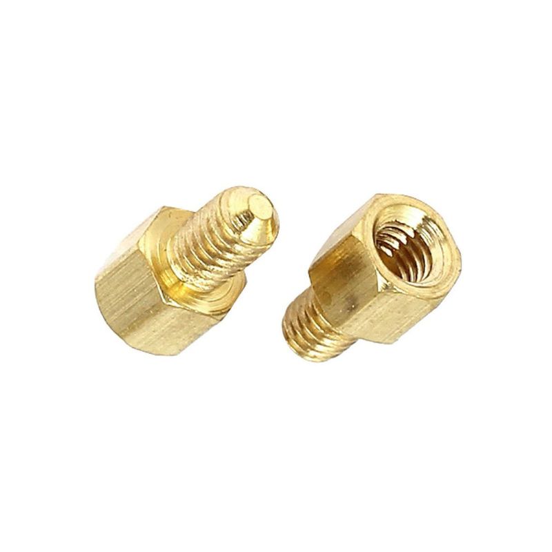 Hexagonal M3 PCB Column Male Female Threaded Pillar Bolt Screws Hexagonal Pillar length 6mm Thread length 6mm — view 2