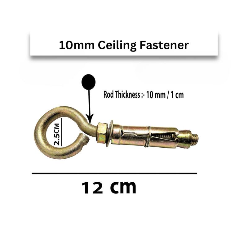 Heavy-Duty Ceiling Anchor Fasteners Closed-Hook for Fans & Hanging — view 3