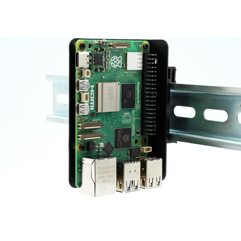 DIN Rail Clip Mount Bracket for Raspberry Pi — view 1