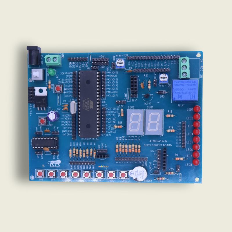 ATmega16/32 Development Board | AVR Microcontroller Training & IoT Prototyping Kit — view 1