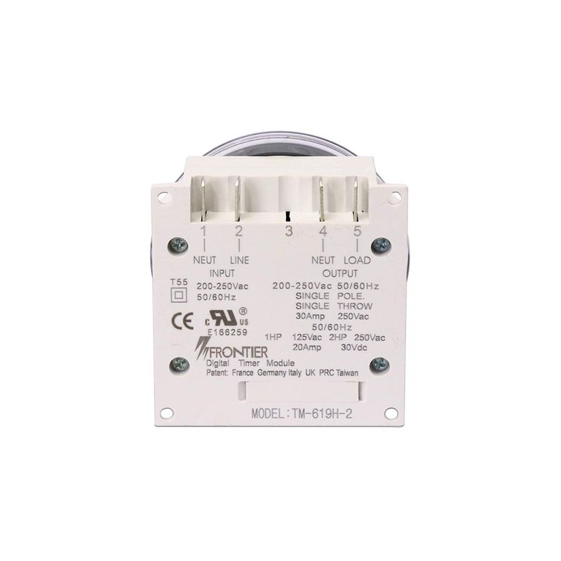 Frontier TM619H-2 30A 4PIN 230VAC Digital Timer Programmable Time Switch with LCD — view 2