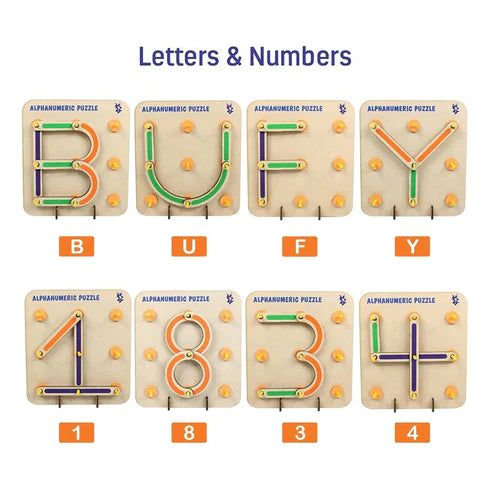 Wooden Alphabets Construction Puzzles — view 3