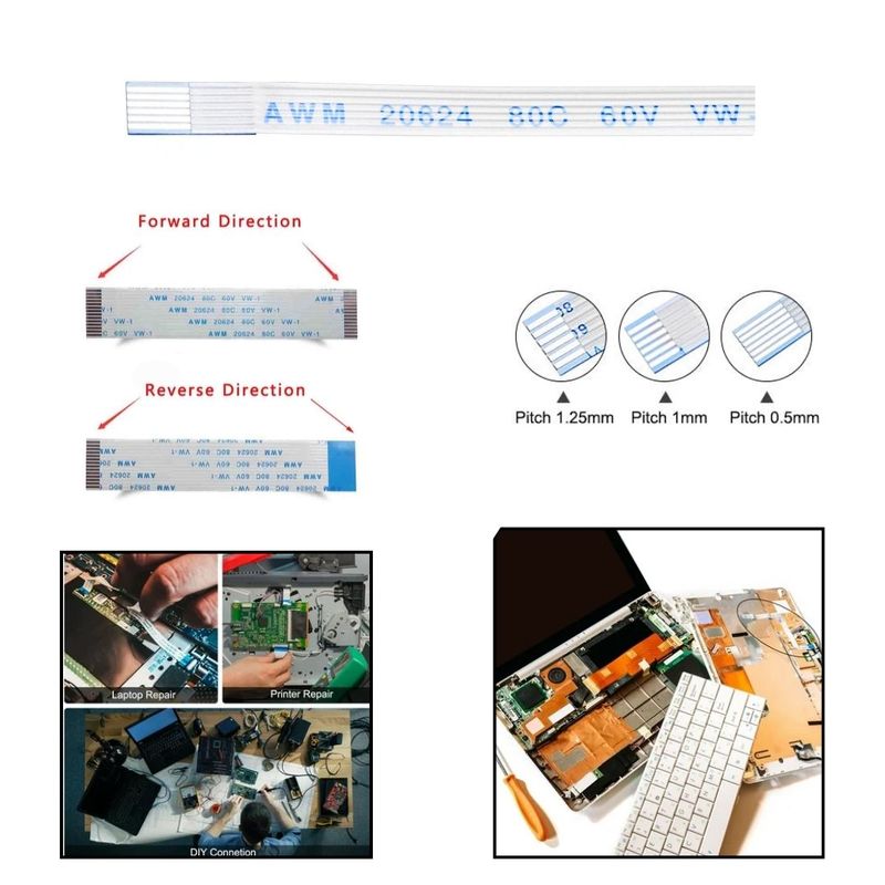 [Type-B] 0.5mm-Pitch FPC Reverse Ribbon Flexible Flat Cable — view 2