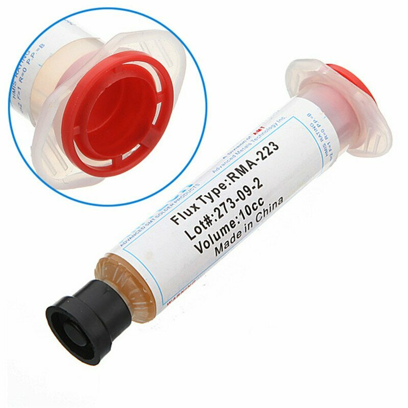 RMA-223 10cc Lead-Free No-Clean Solder Flux Paste Syringe Tube — view 3