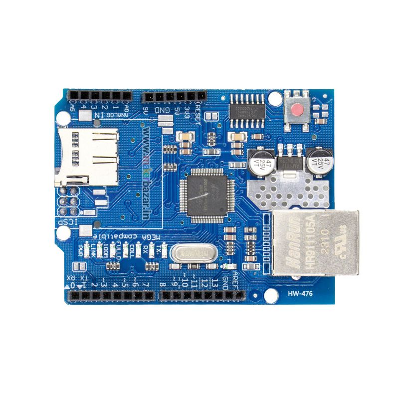 Ethernet W5100 Shield Network Expansion Board with Micro SD Card Slot for Arduino — view 2