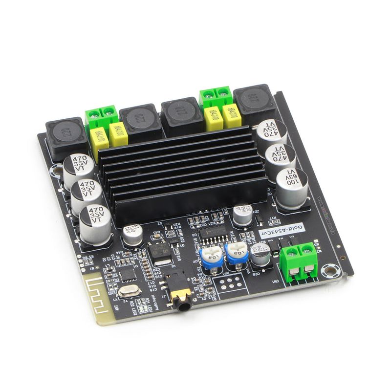 [Type 3] Gold-A543C 8-24V 2x50w Dual Channel High Power Digital Audio Power Amplifier Board (With Aux Port + Bluetooth) — view 2