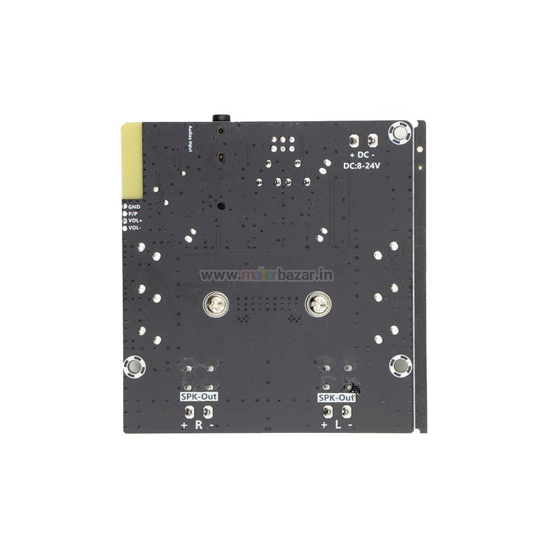 [Type 3] Gold-A543C 8-24V 2x50w Dual Channel High Power Digital Audio Power Amplifier Board (With Aux Port + Bluetooth) — view 3