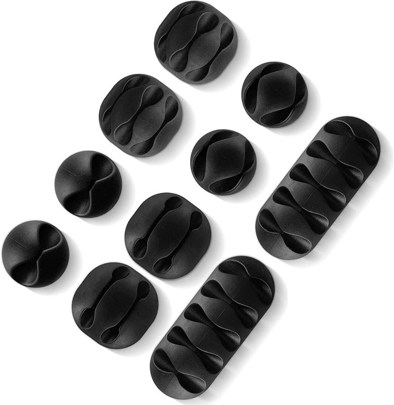 10pcs Self-Adhesive Cable Clips, Multipurpose Cord Holder Manager — view 1