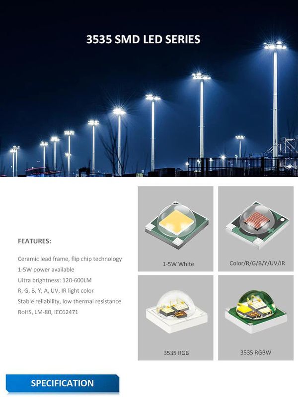3V 3535 Ceramic SMD LED Light Chip — view 2