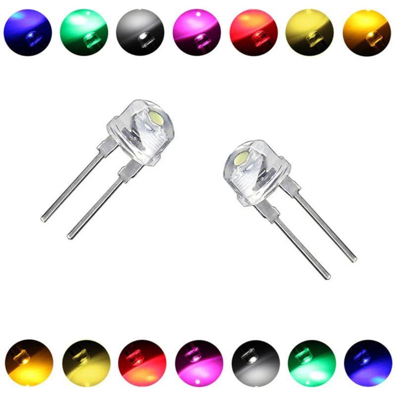 8mm Straw Hat DIP LED — view 1