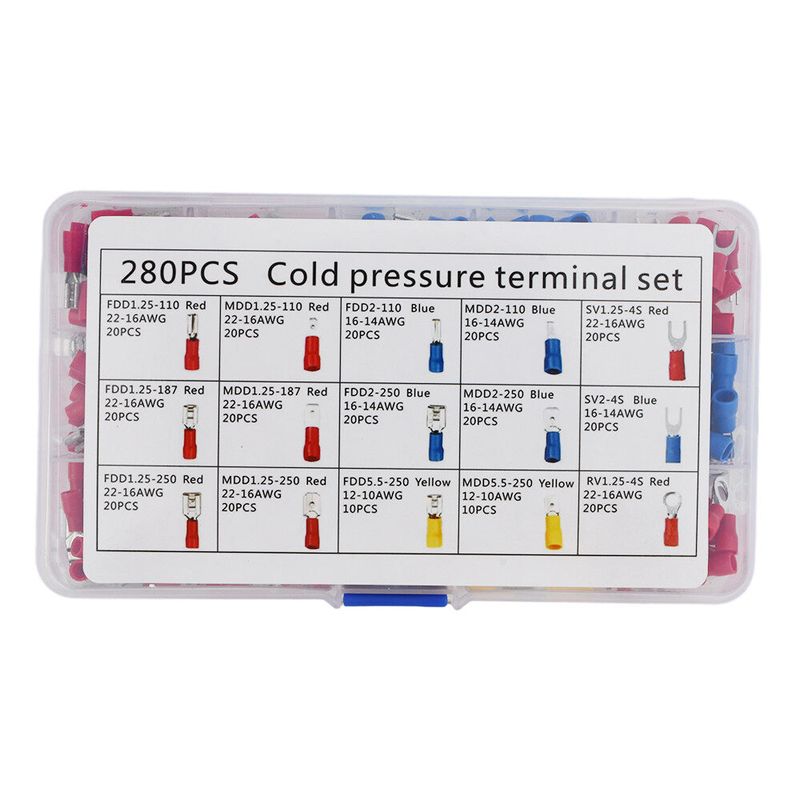 Electrical Cold Pressure Insulated Terminal Crimp Thimble Pins Set — view 3