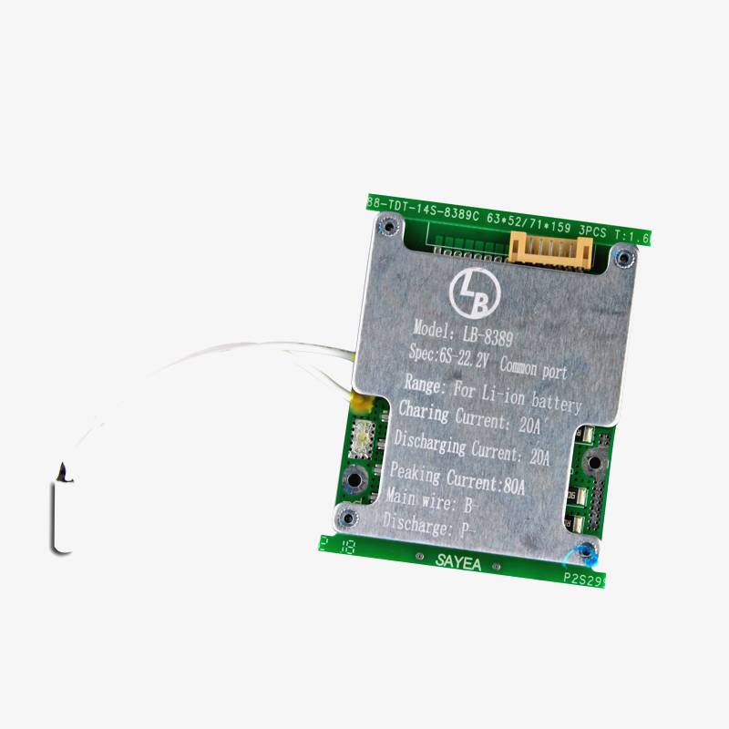 6S 20A 22.2V NMC BMS 18650 Lithium battery protection and charger BMS Module — view 2