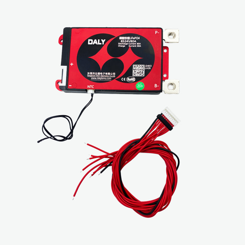 DALY LiFePO4 8S 24V 80A Waterproof Battery Management System - BMS Protection Board — view 2