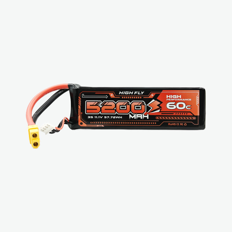 HIGH FLY 11.1V 5200mAh 3S 60C Lithium-Polymer Rechargeable Battery — view 2