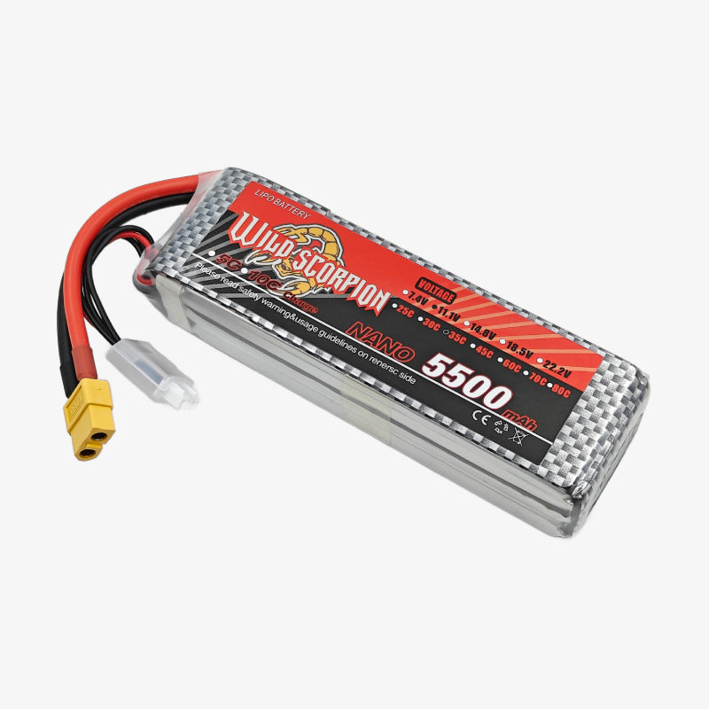 WILD SCORPION 11.1V 5500mAh 3S 35C Lithium-Polymer Rechargeable Battery — view 1